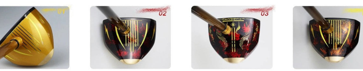 4 Colors of Park Golf Clubs  with #1, #2,#3,#4 DP-01 Designer Series