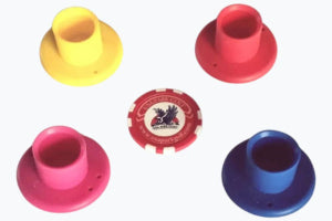 ゴム製ティー4個とボールマーカー1個